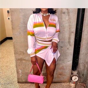 Stylish Multicolor Women's Skirt Set